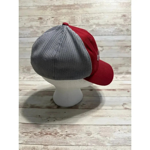 Columbia PFC Hat Size S/M Small Medium Red Gray Fitted - Picture 4 of 6